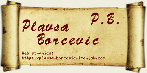 Plavša Borčević vizit kartica